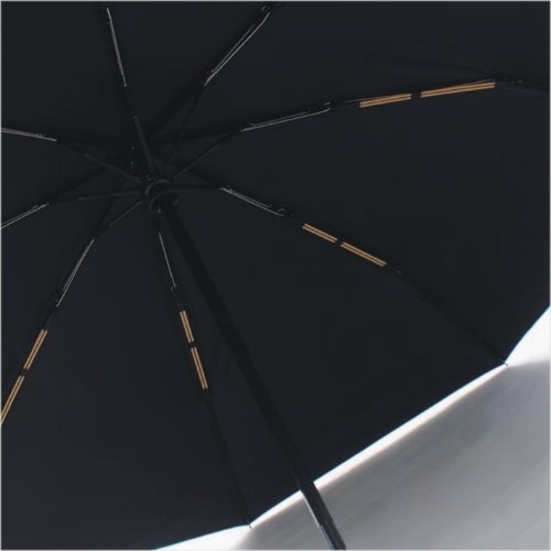 23”三折自動開收黑膠素色傘